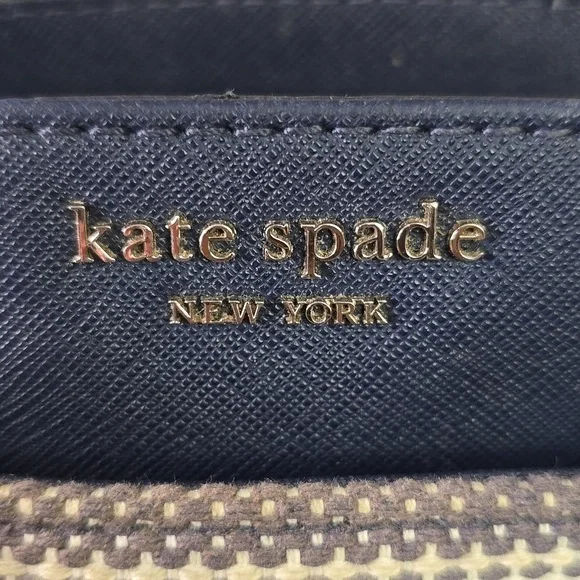 Kate Spade Navy and Colorful Striped Satchel With Crossbody Strap - Picture 6 of 7